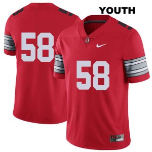 Youth NCAA Ohio State Buckeyes Joshua Alabi #58 College Stitched 2018 Spring Game No Name Authentic Nike Red Football Jersey LD20R51WK